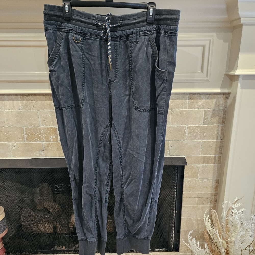 Pilcro Letterman Jogger Womens Large Dark Green/Blue